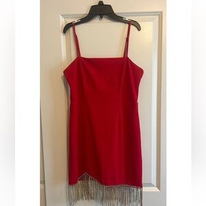 Red Rhinestone Dress